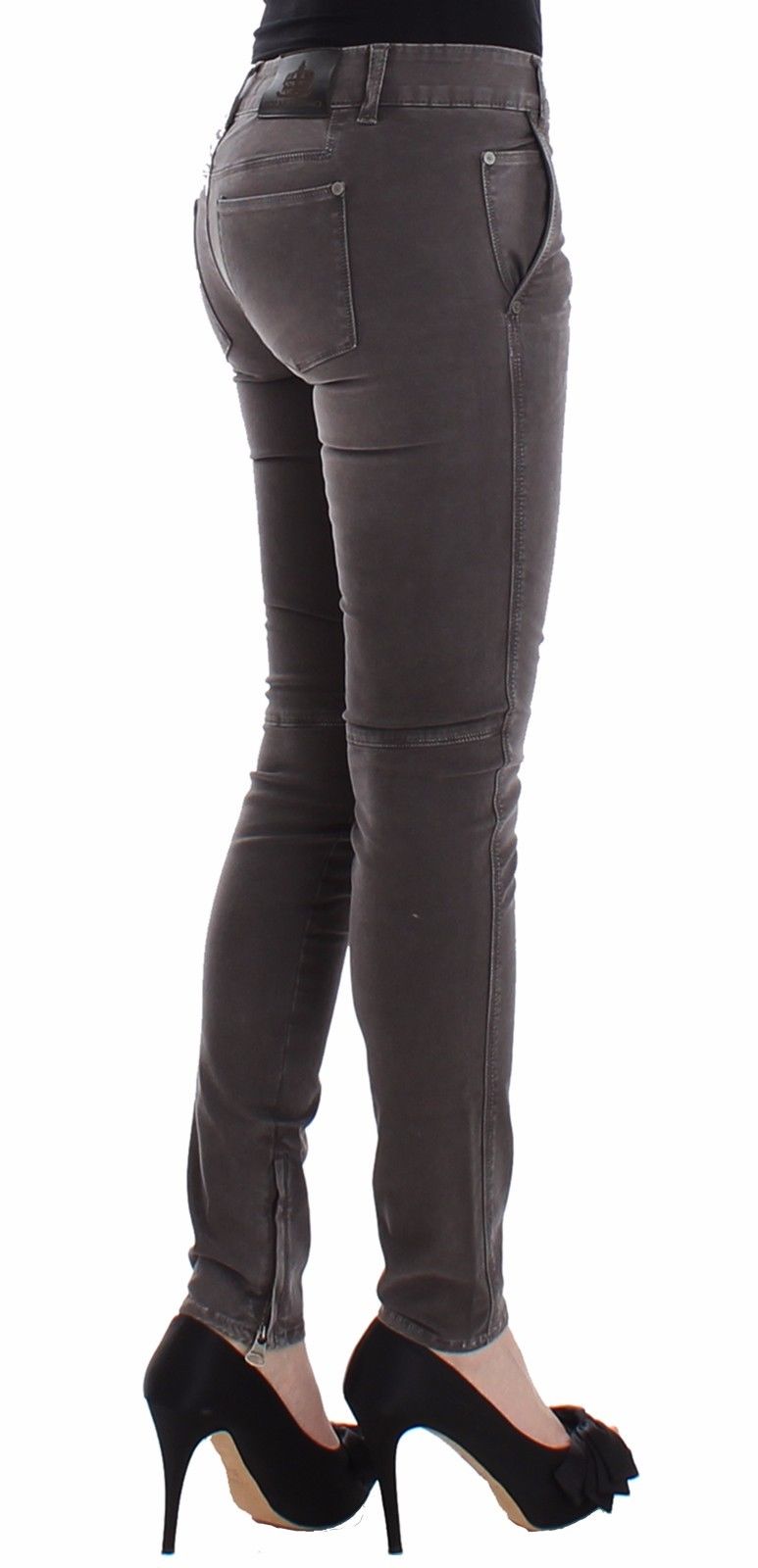 Ermanno Scervino Grå Slim Jeans Denimbyxor Skinny Leg Stretch
