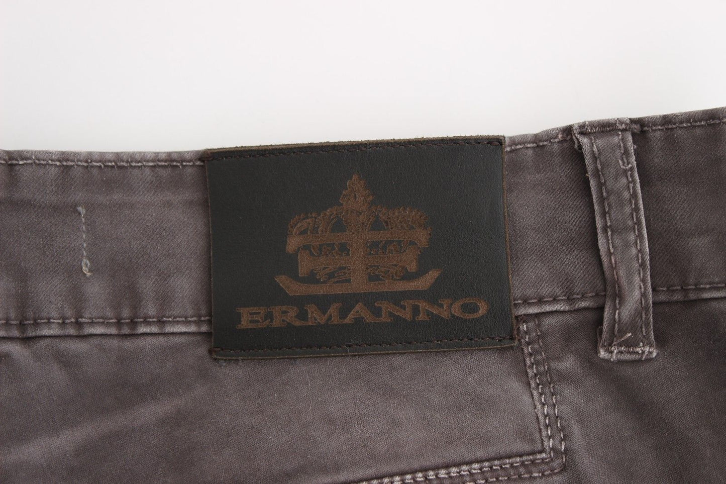 Ermanno Scervino Grå Slim Jeans Denimbyxor Skinny Leg Stretch