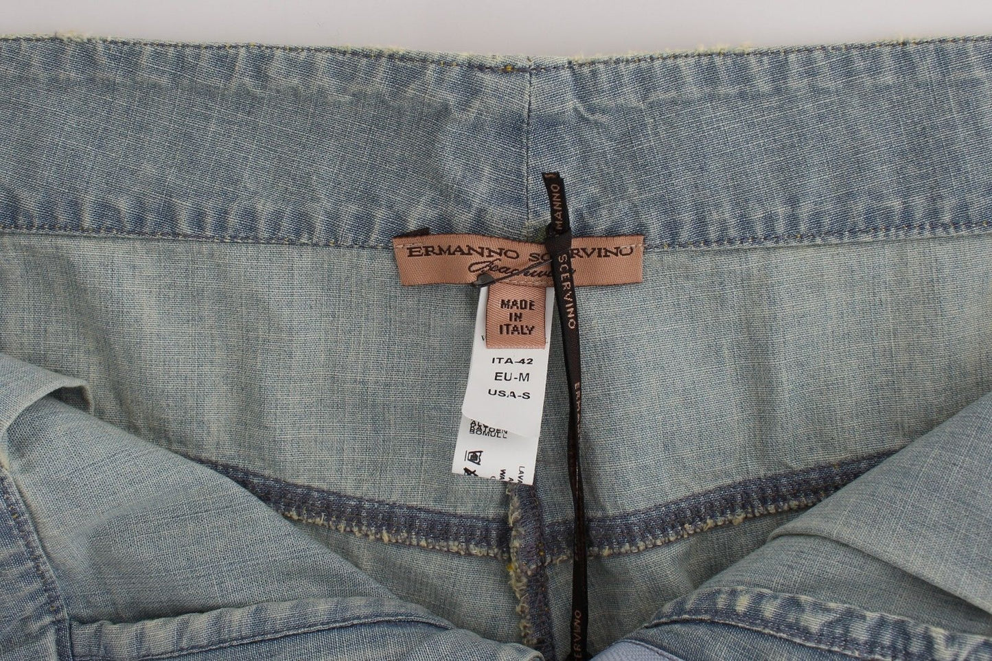 Ermanno Scervino Strandkläder Blå Denim City Casual Klänning Shorts