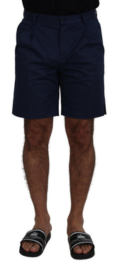 Dolce & Gabbana Blå Chinos Bomulls Stretch Avslappet Shorts
