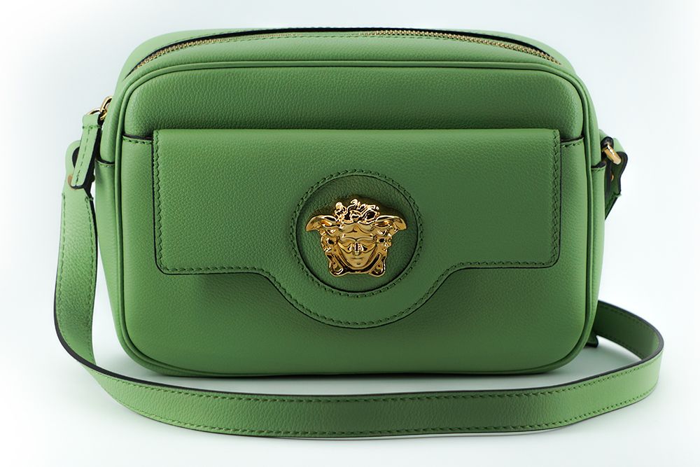Elegant mintgrönt läderfodral för kamera