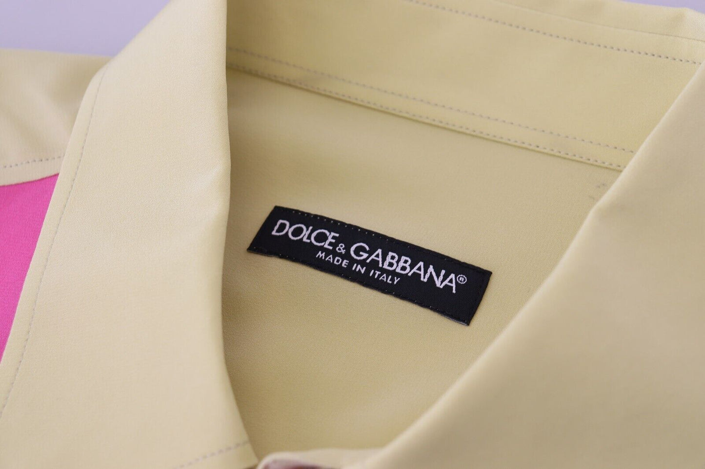 Dolce & Gabbana Flerfärgad Patchwork Sidenskjorta med Knappar