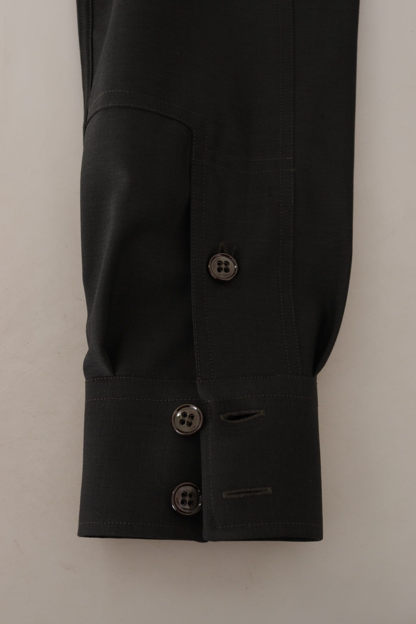 Dolce & Gabbana Mörkgrön Bomull Slim Fit Casual Herrskjorta
