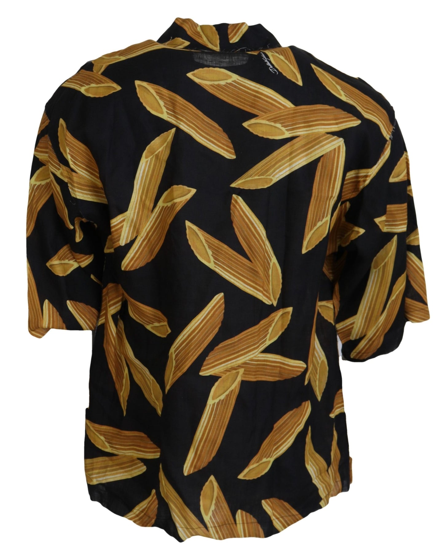 Dolce & Gabbana Svart Casual Penne Rigate Linneskjorta