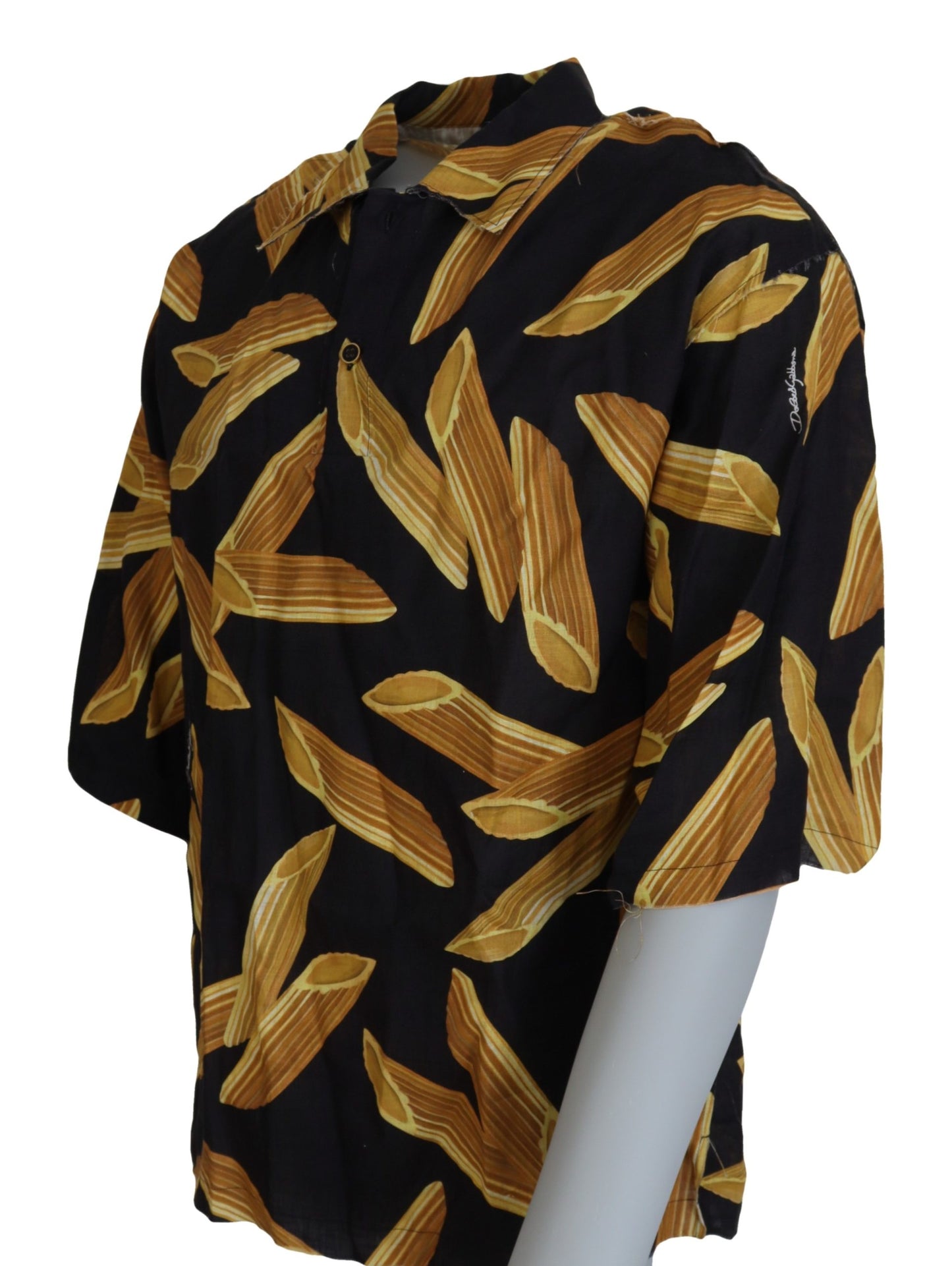 Dolce & Gabbana Svart Casual Penne Rigate Linneskjorta