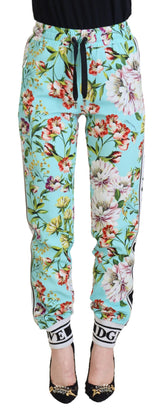 Dolce & Gabbana Flerfargede Blomsterjoggebukser Bukser