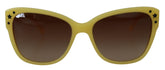 Dolce & Gabbana DG4124 solbriller med gule acetatinnfatning og stjerner