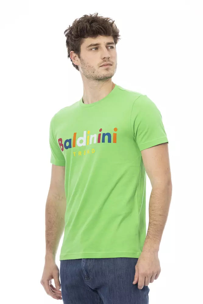 Baldinini Trend Grön Bomull Herr T-shirt