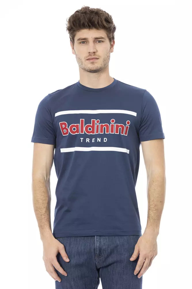 Baldinini Trend Blå Bomull Herr T-shirt