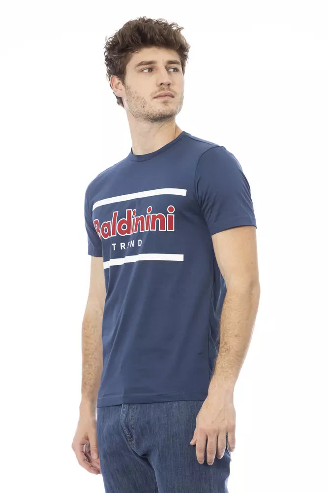 Baldinini Trend Blå Bomull Herr T-shirt