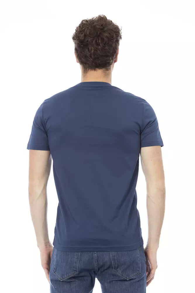 Baldinini Trend Blå Bomull Herr T-shirt