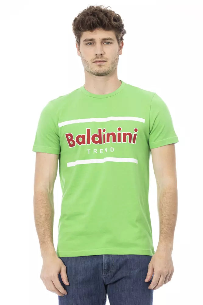 Baldinini Trend Grön Bomull Herr T-shirt