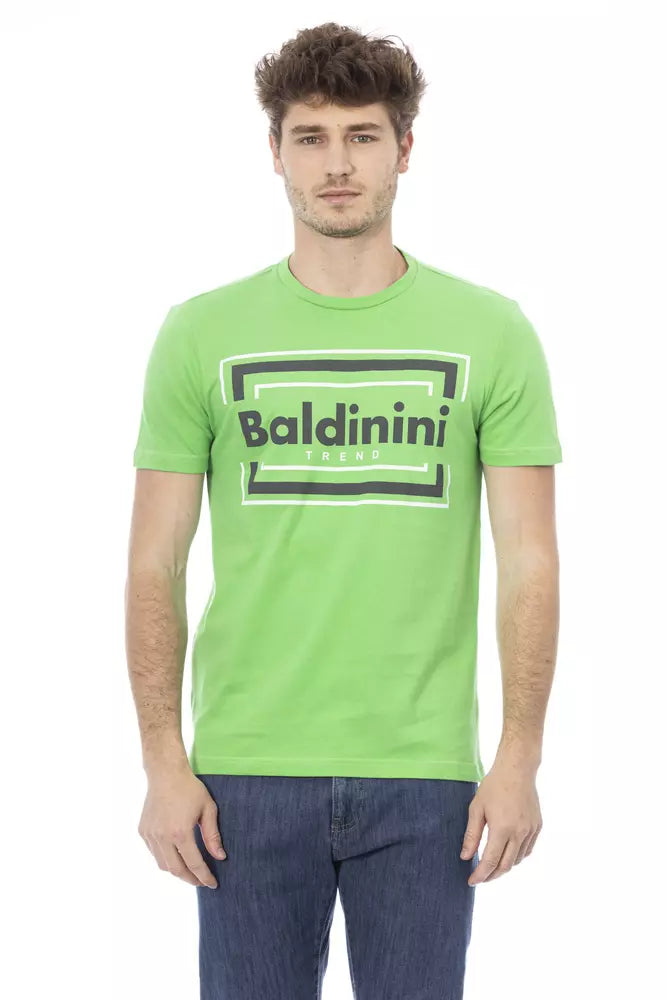 Baldinini Trend Grön Bomull Herr T-shirt