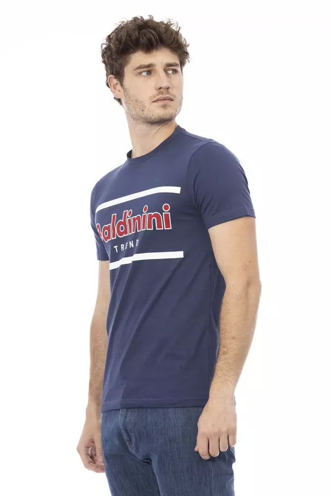 Baldinini Trend Blå Bomull Herr T-shirt