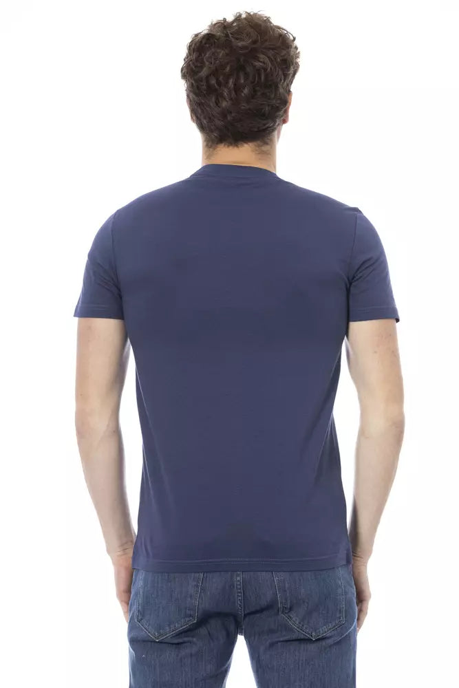 Baldinini Trend Blå Bomull Herr T-shirt