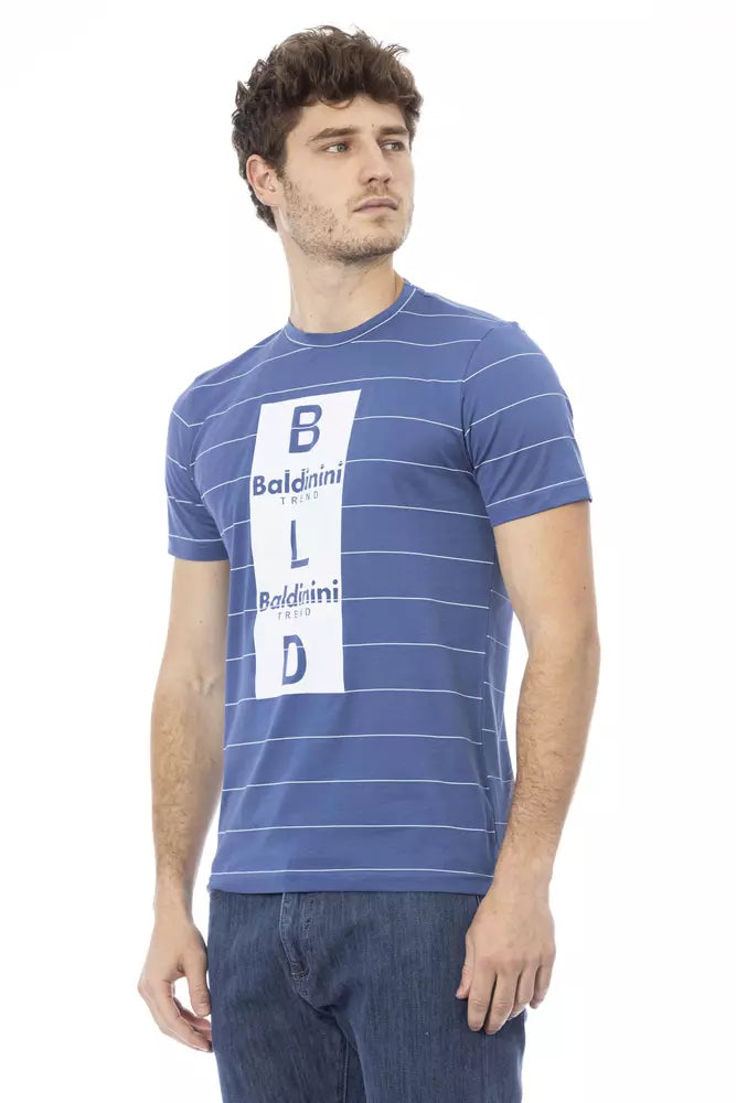 Baldinini Trend Blå Bomull Herr T-shirt