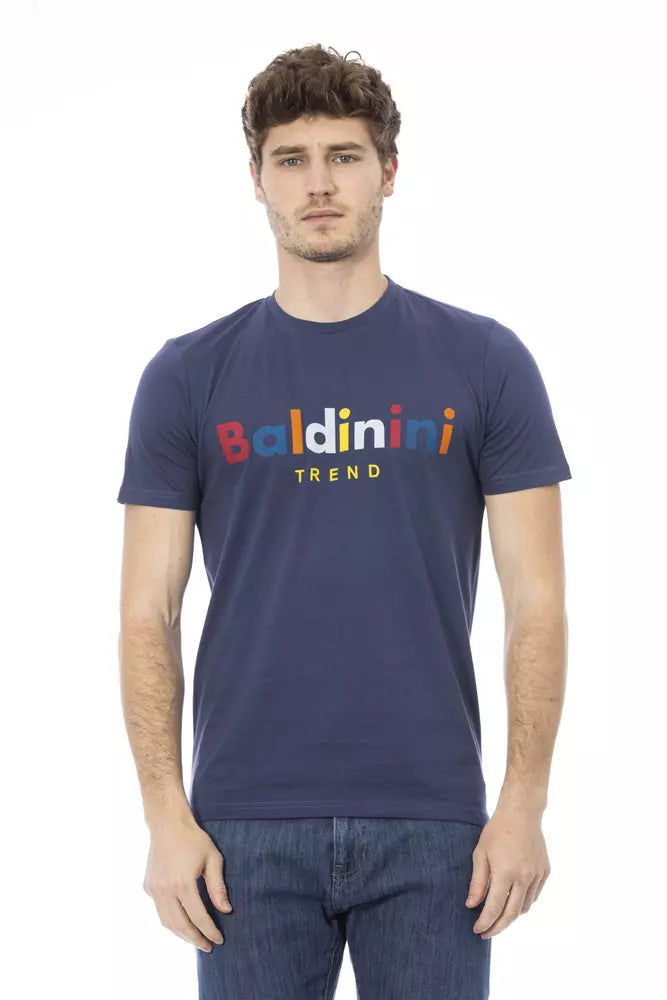 Baldinini Trend Blå Bomull Herr T-shirt