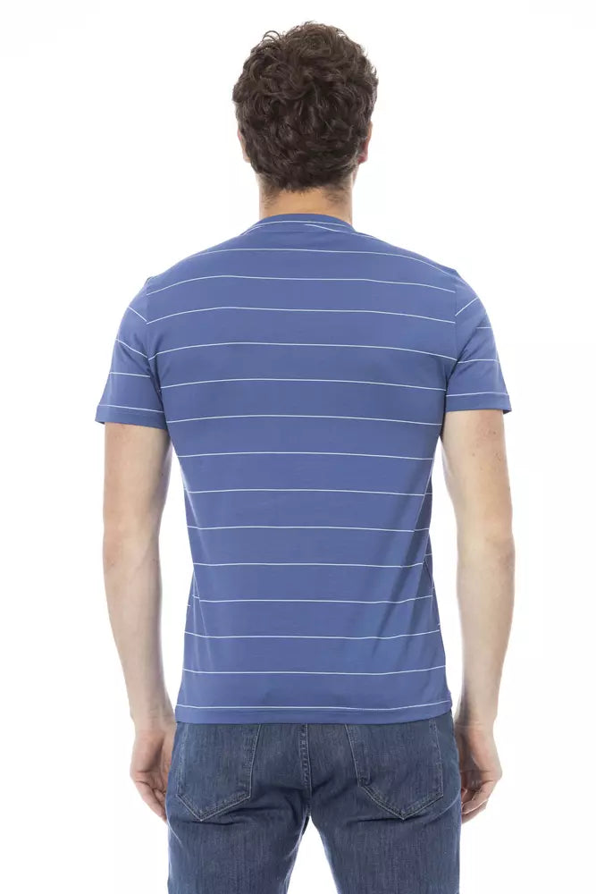 Baldinini Trend Blå Bomull Herr T-shirt