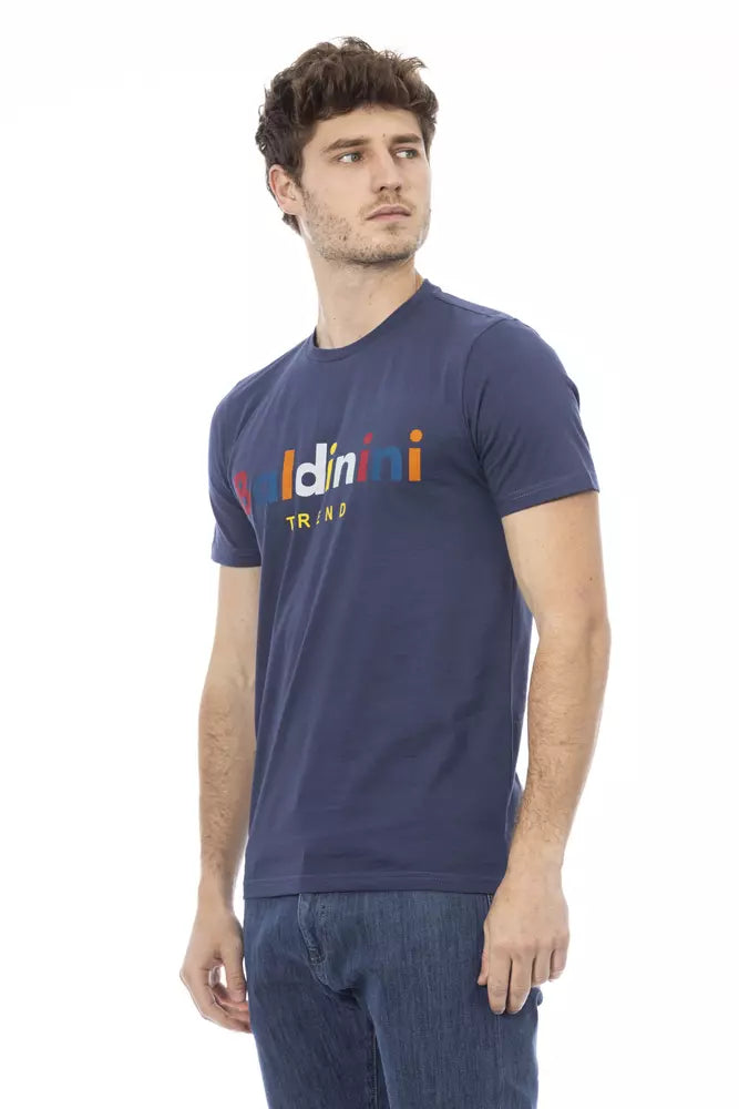 Baldinini Trend Blå Bomull Herr T-shirt