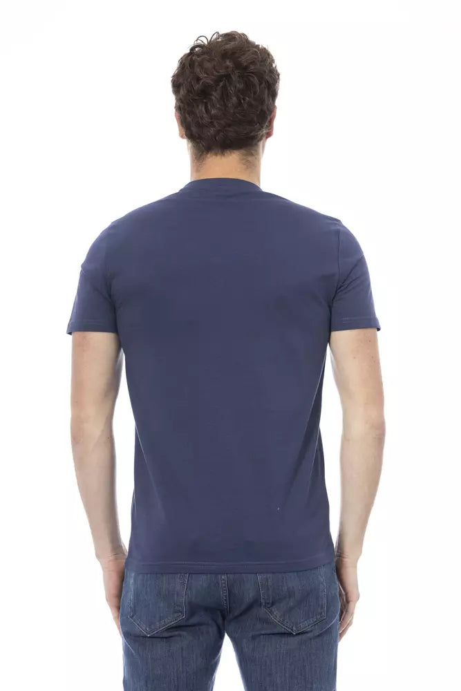 Baldinini Trend Blå Bomull Herr T-shirt