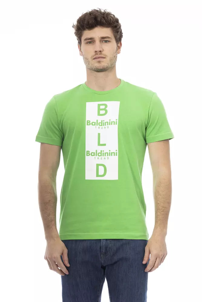 Baldinini Trend Grön Bomull Herr T-shirt
