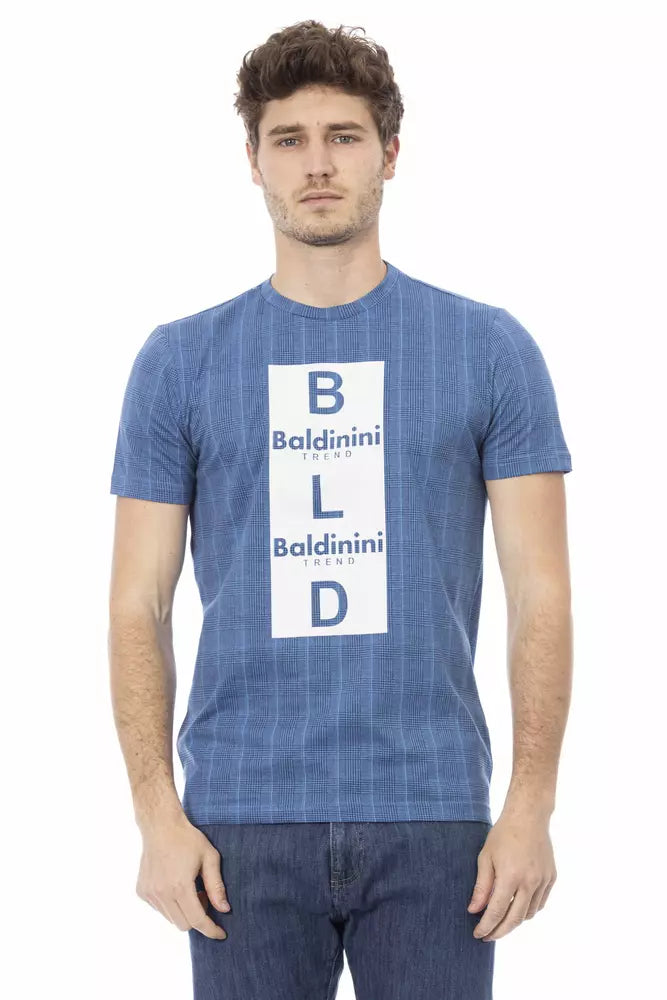 Baldinini Trend Ljusblå Bomull Herr T-shirt