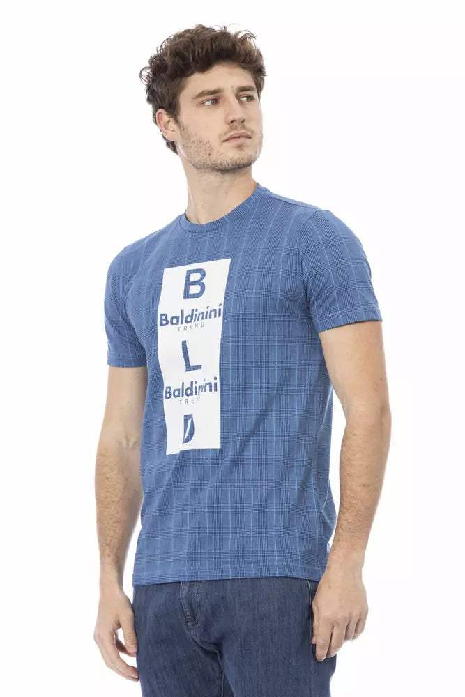 Baldinini Trend Ljusblå Bomull Herr T-shirt