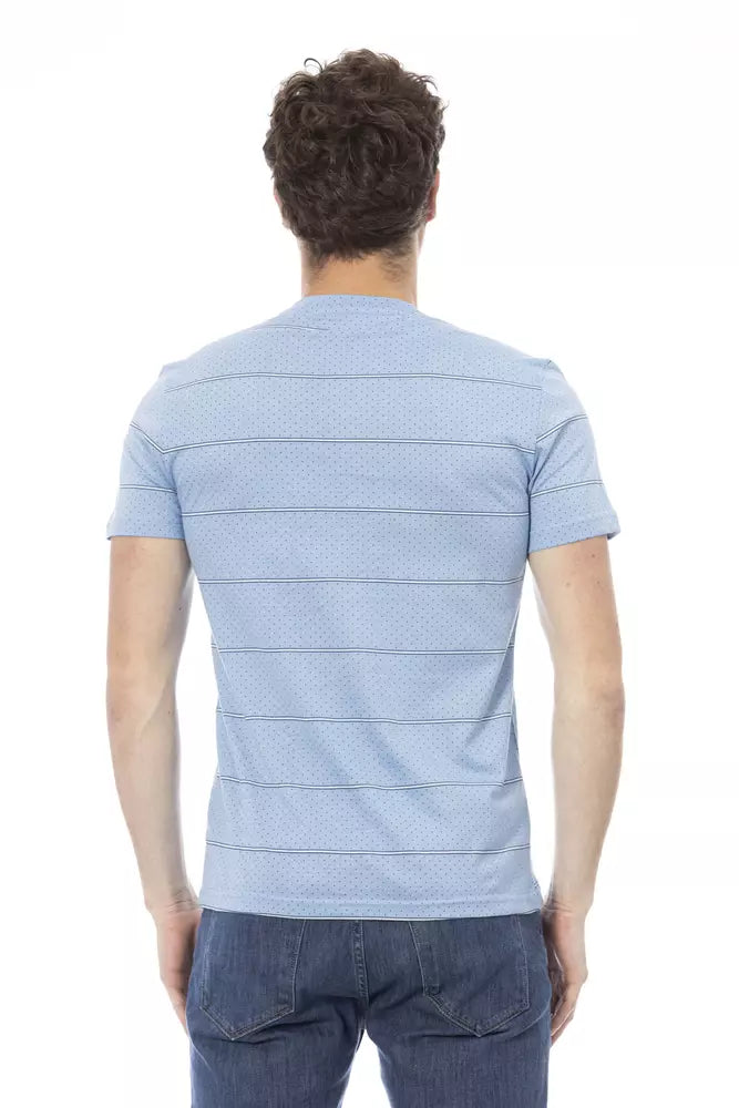 Baldinini Trend Ljusblå Bomull Herr T-shirt