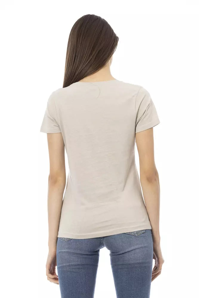 Trussardi Action Beige Bomull Dam T-shirt