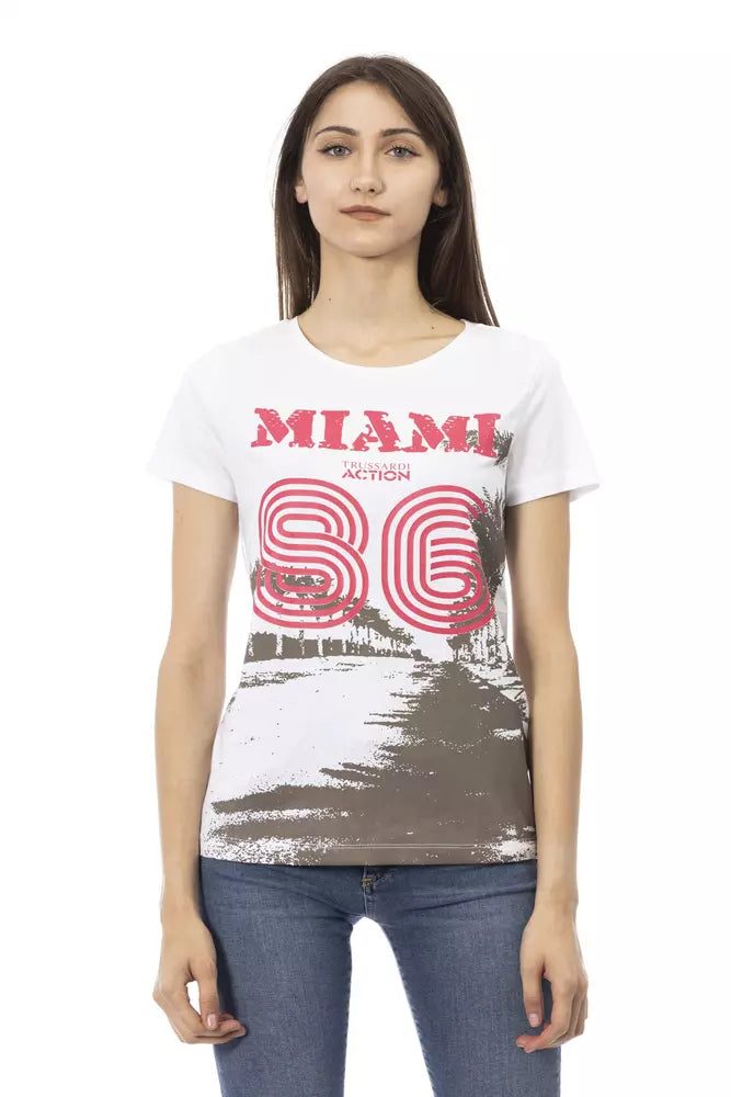 Trussardi Action Vit Bomull Dam T-shirt