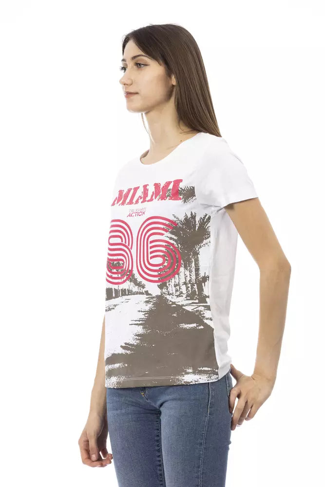 Trussardi Action Vit Bomull Dam T-shirt