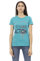 Trussardi Action Ljusblå Bomull Dam T-shirt