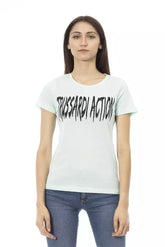 Trussardi Action Ljusblå Bomull Dam T-shirt