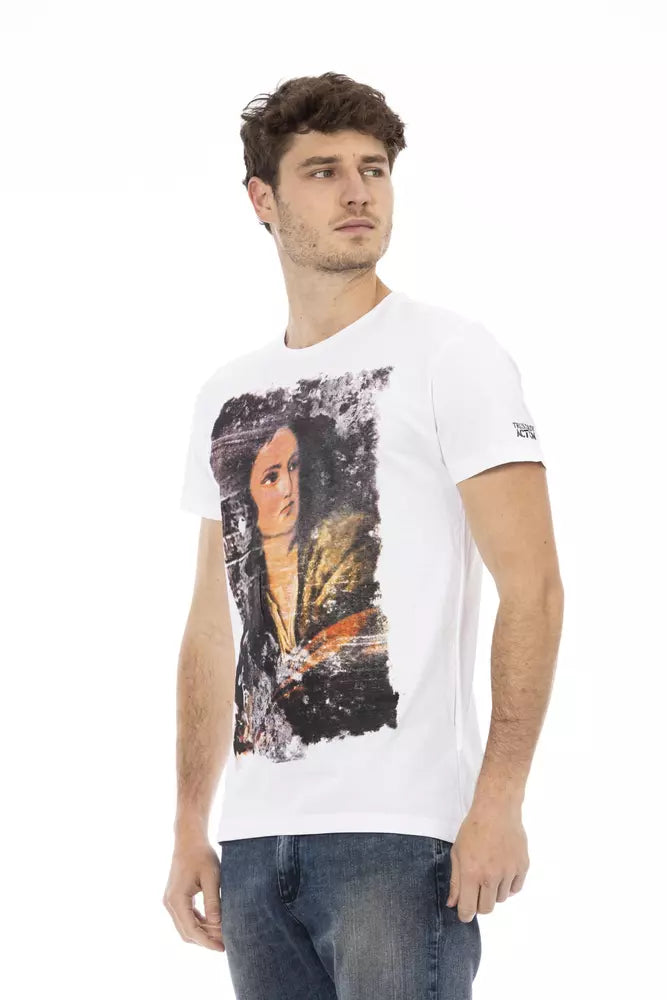 Trussardi Action Vit bomulls-T-shirt för män
