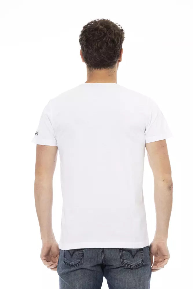 Trussardi Action Vit bomulls-T-shirt för män