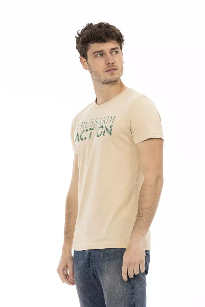 Trussardi Action Beige Bomull Herre T-skjorte