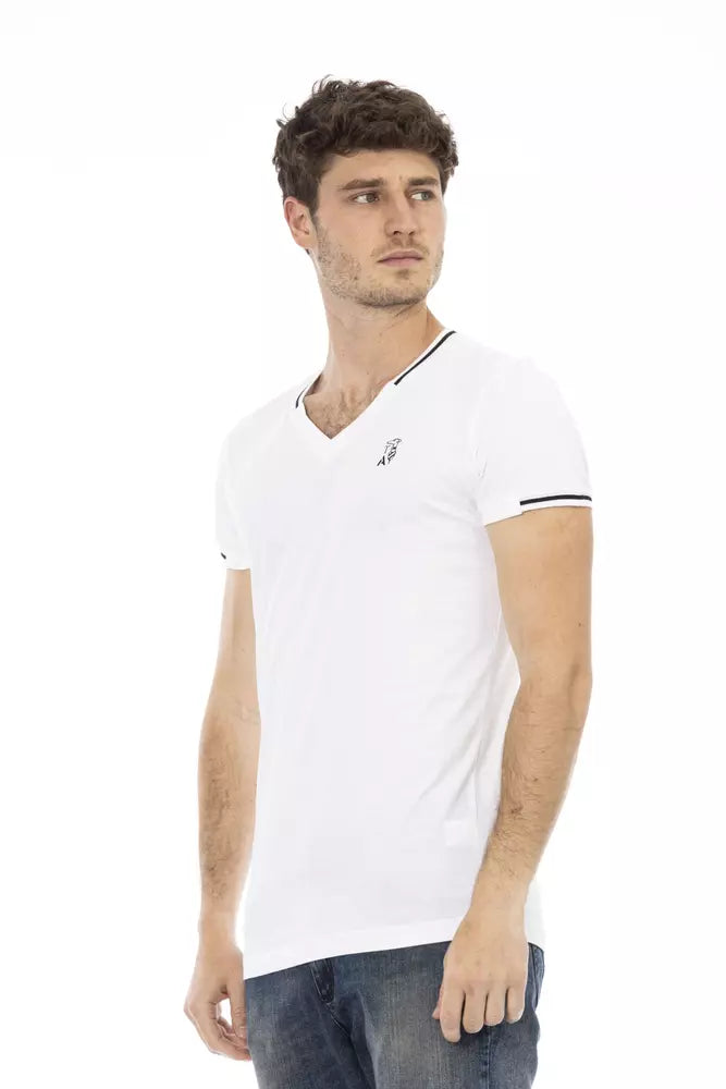 Trussardi Action hvit bomulls-T-skjorte for menn