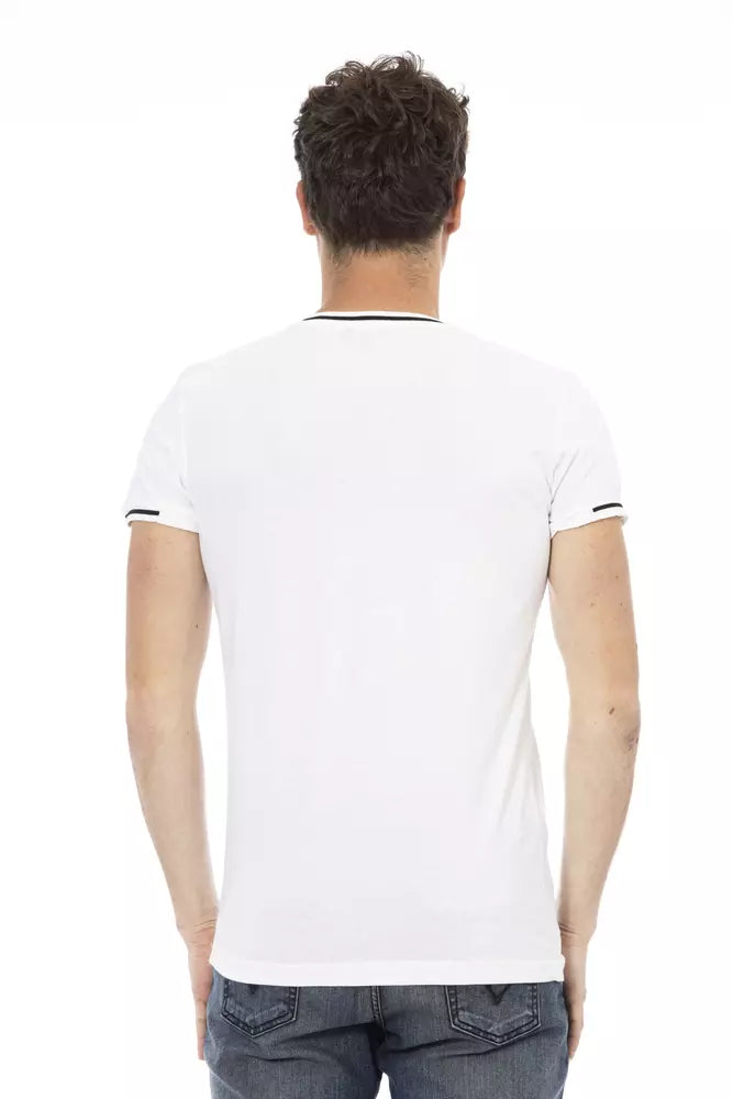 Trussardi Action hvit bomulls-T-skjorte for menn