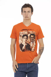 Trussardi Action Orange bomulls-T-shirt för män