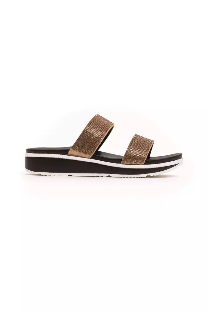 Péché Original Beige Textil Damsandal