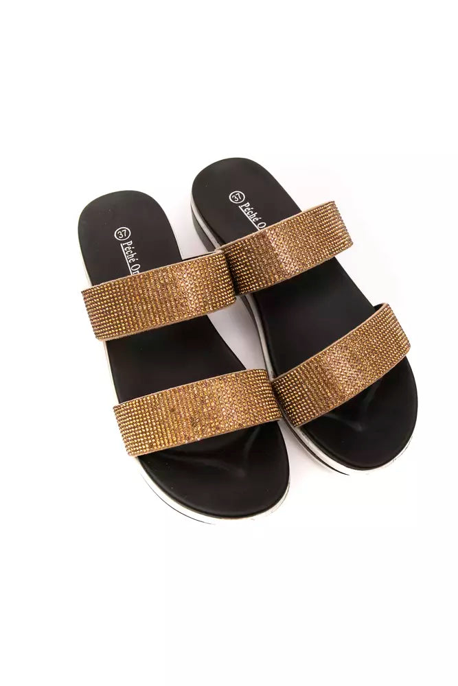 Péché Original Beige Textil Damsandal
