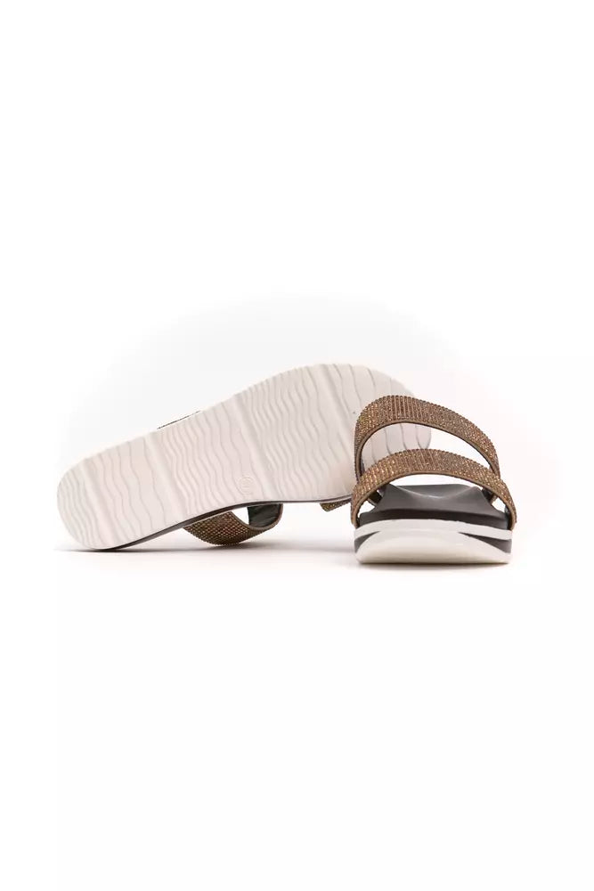 Péché Original Beige Textil Damsandal