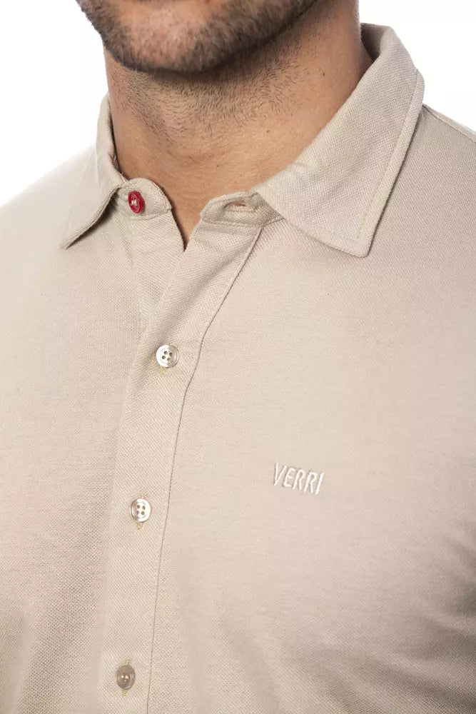 Verri Beige Bomull Herrskjorta