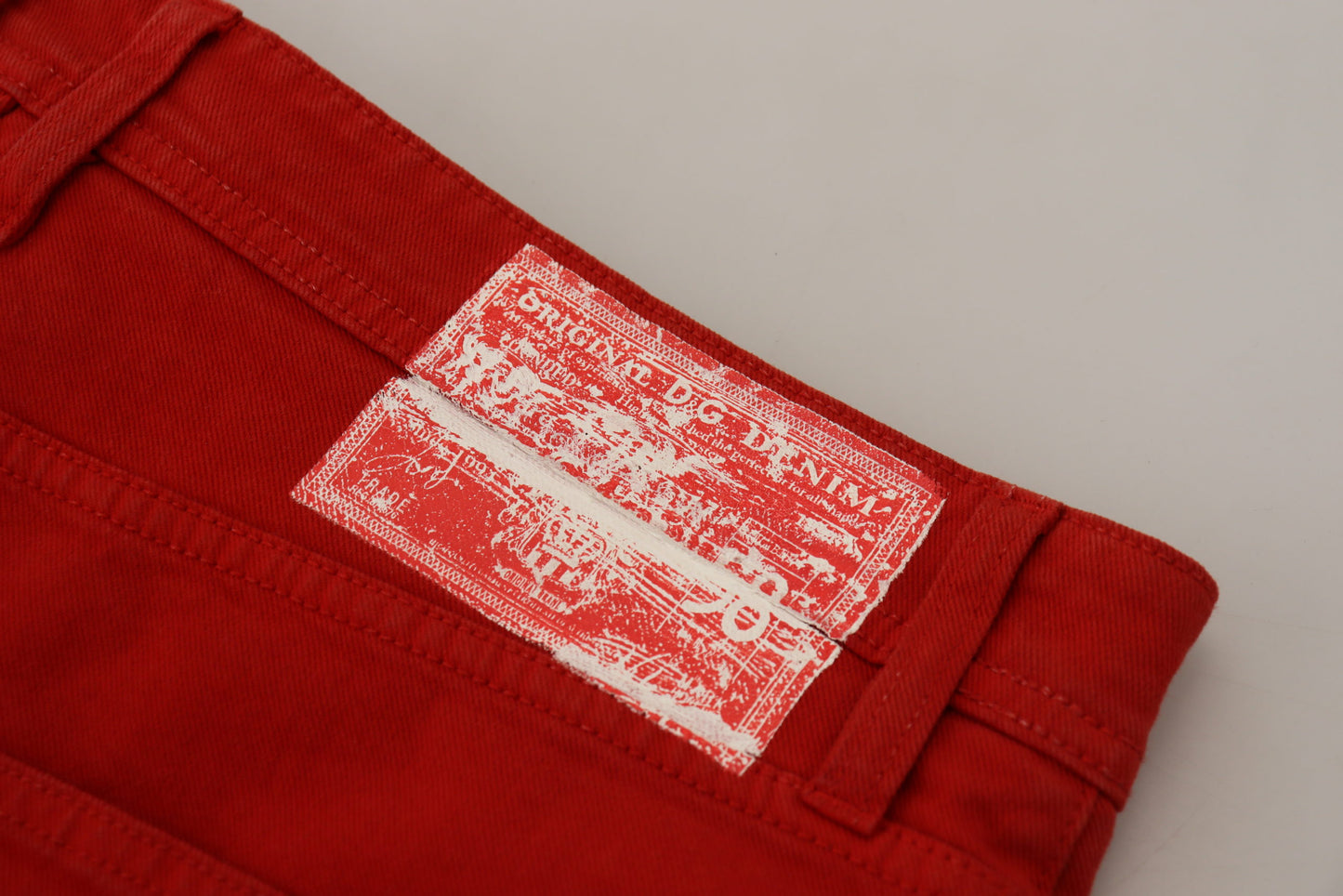 Dolce & Gabbana Röda Bomulls Raka Herrjeans