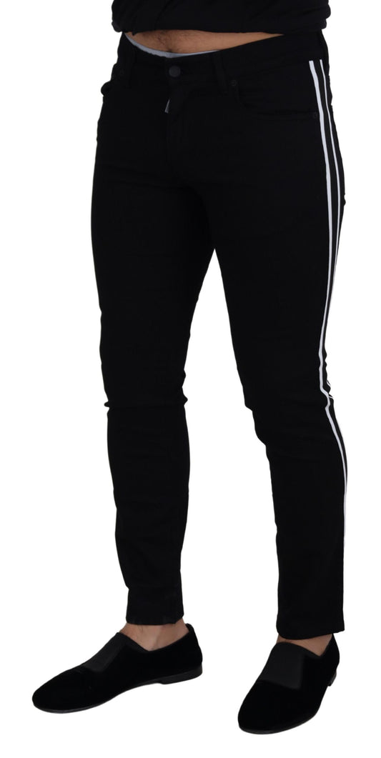 Dolce & Gabbana Svarta Bomull DG Crown Herrjeans
