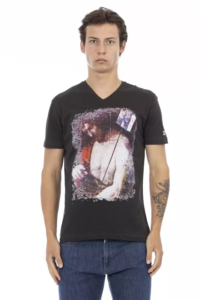 Trussardi Action svart bomulls-T-shirt för män
