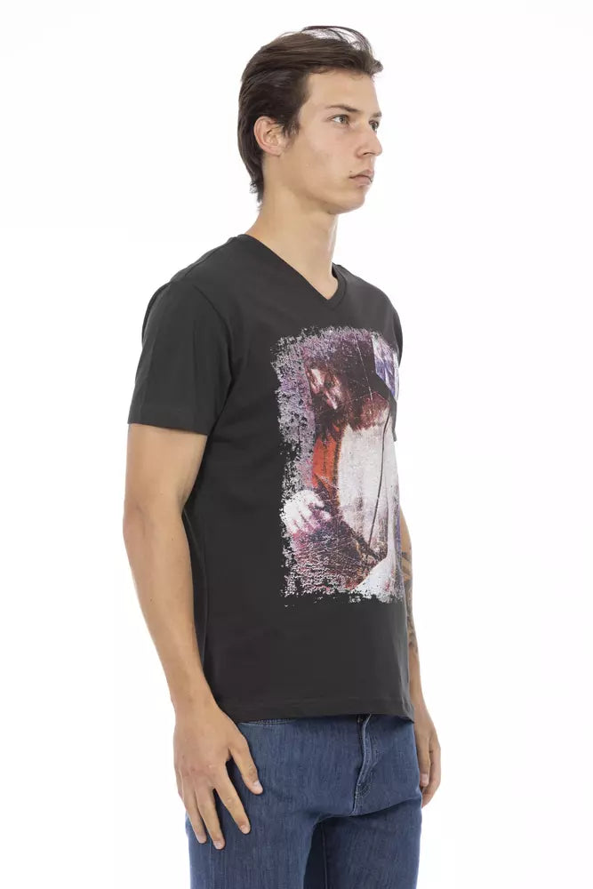Trussardi Action svart bomulls-T-shirt för män