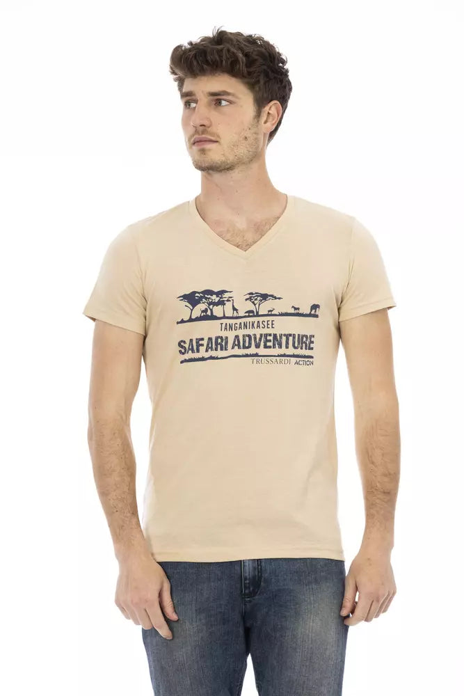 Trussardi Action Beige Bomull Herr T-shirt
