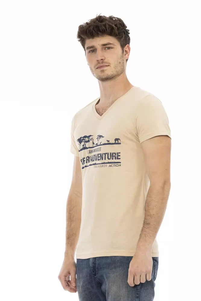 Trussardi Action Beige Bomull Herr T-shirt