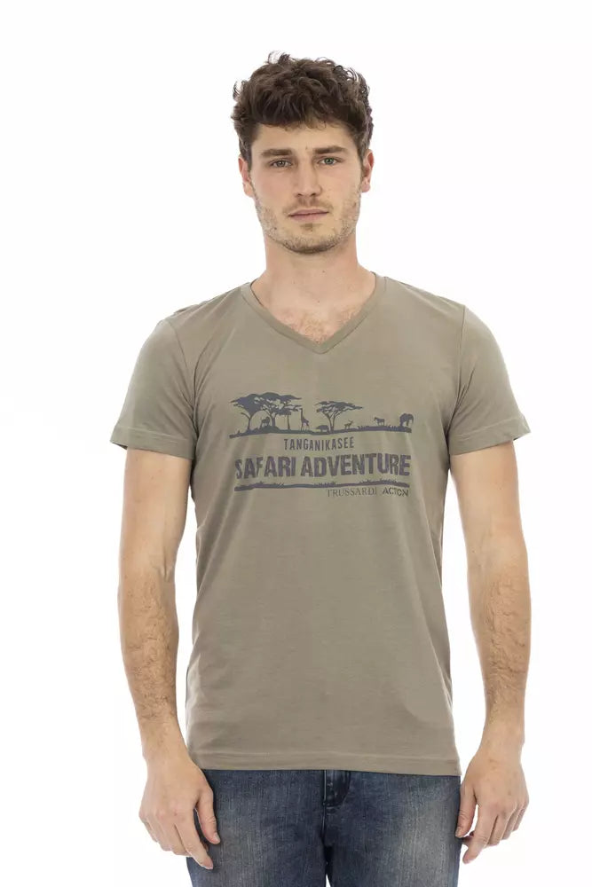 Trussardi Action Brun Bomull Herr T-shirt